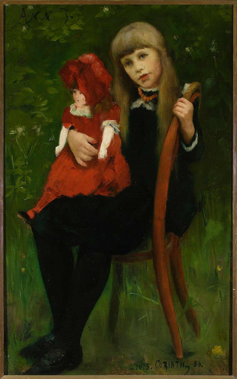 Anna Schaumburgin muotokuva nuken kanssa tekijältä Lovis Corinth