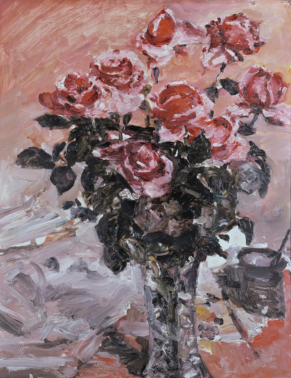 Vaaleanpunaisia ruusuja tekijältä Lovis Corinth