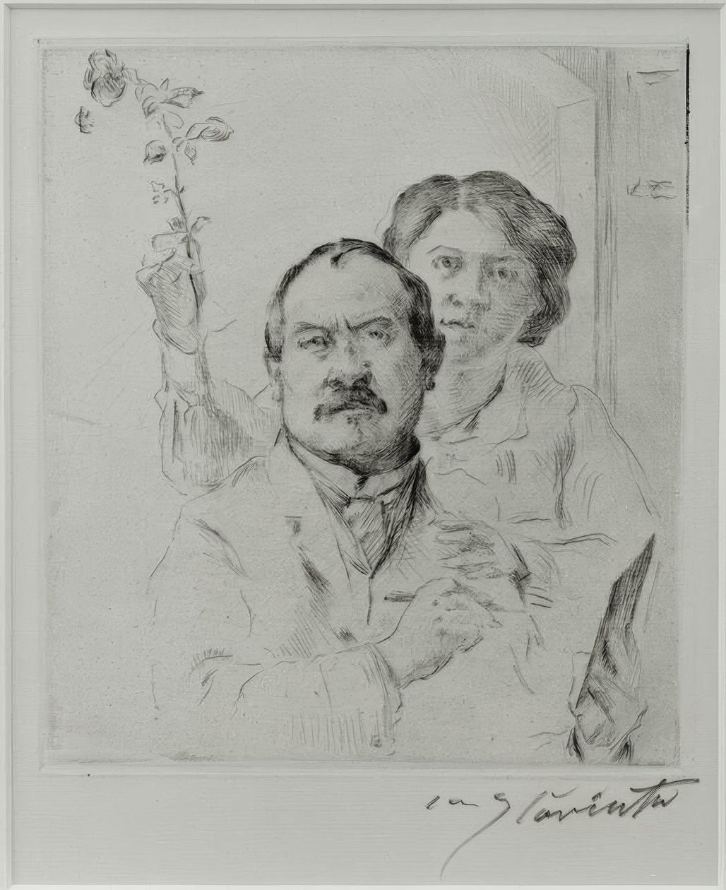 Omakuva vaimonsa Charlotte Berend-Corinthin kanssa tekijältä Lovis Corinth