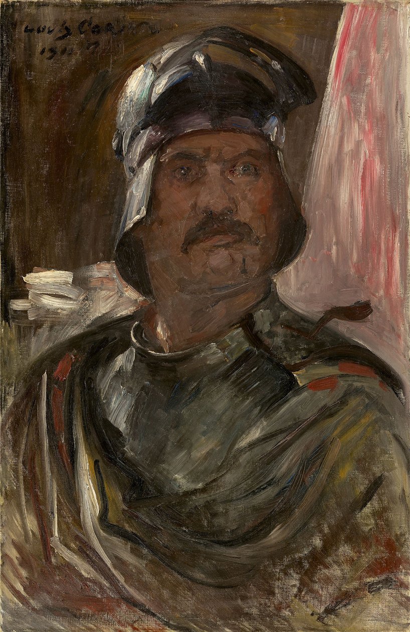 Omakuva haarniskassa, 1911. tekijältä Lovis Corinth
