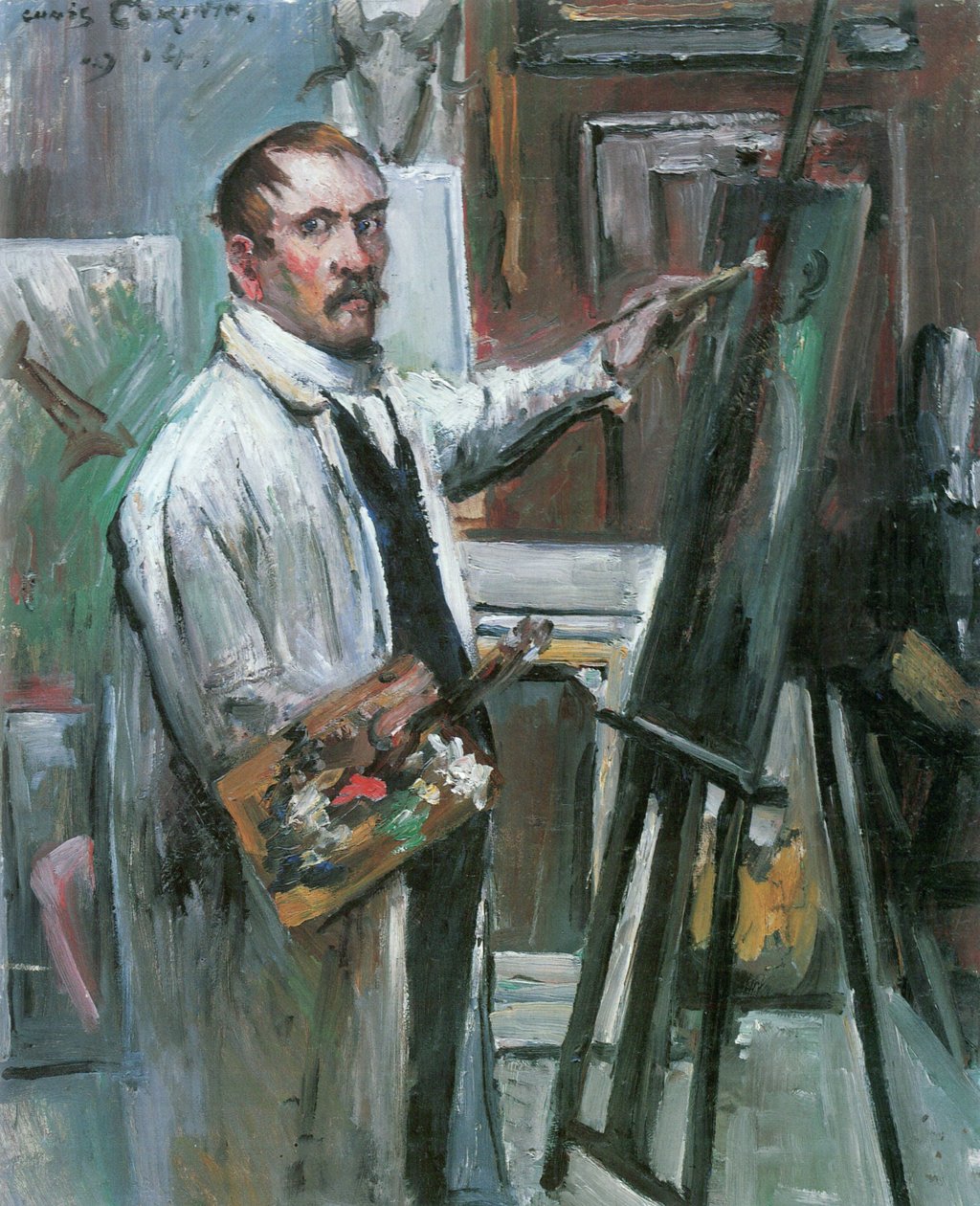 Omakuva ateljeessa tekijältä Lovis Corinth