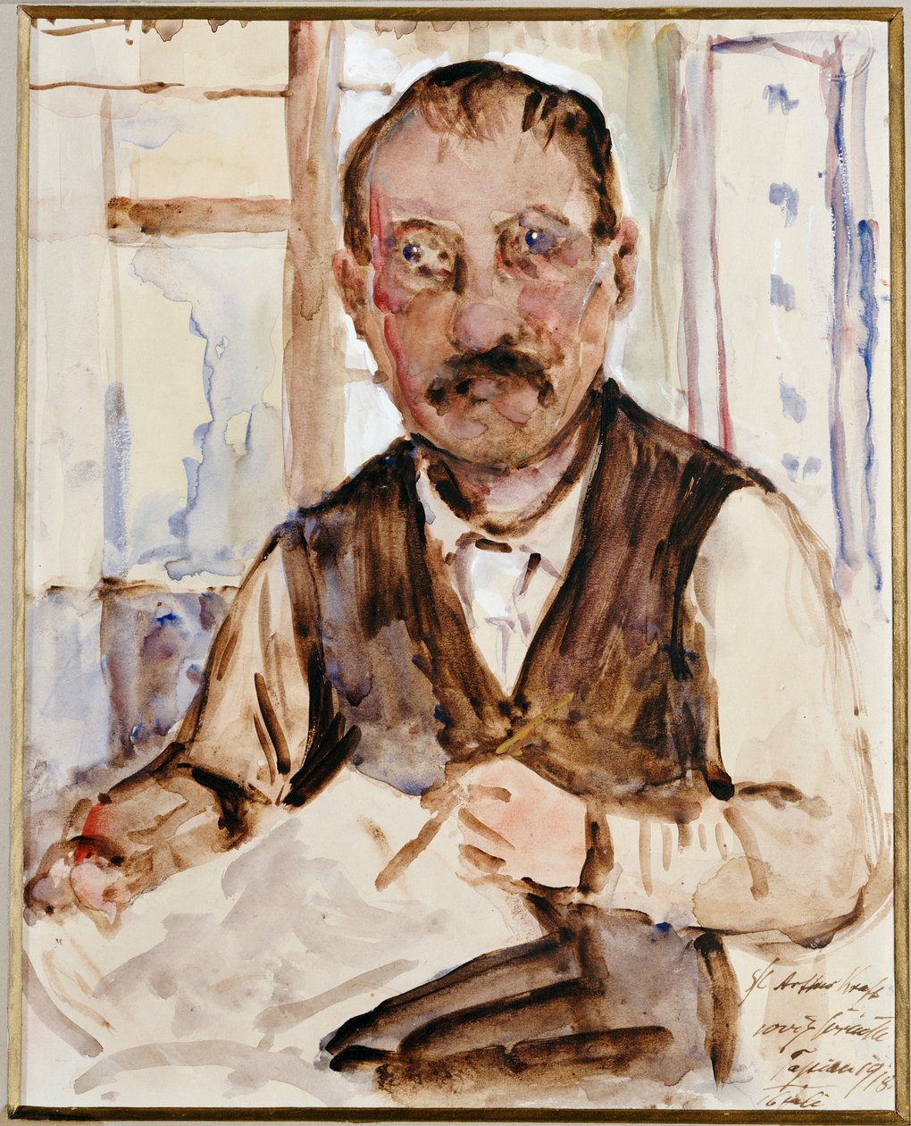 Omakuva, 1918 tekijältä Lovis Corinth