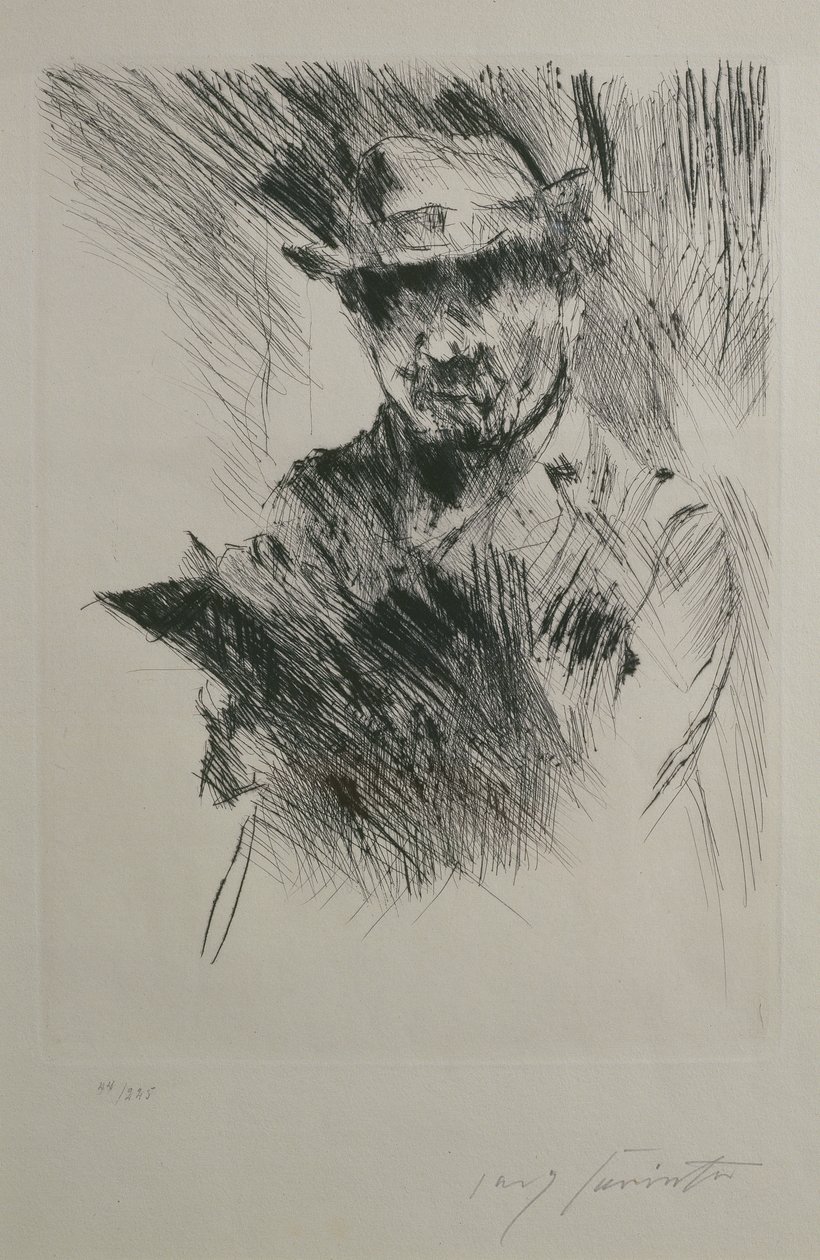 Omakuva, n. 1920-21 (kuivakärki) tekijältä Lovis Corinth