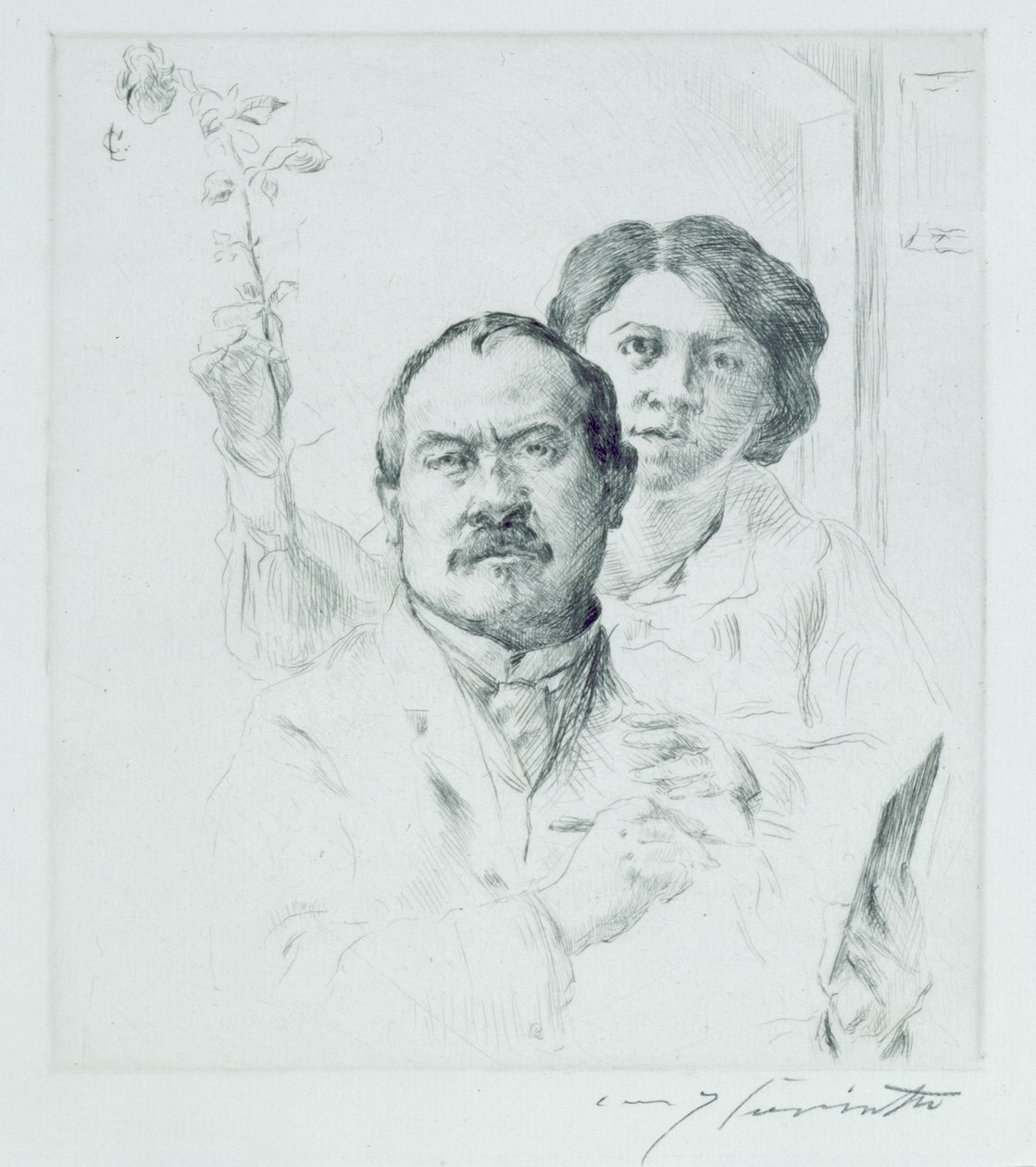 Omakuva vaimon kanssa tekijältä Lovis Corinth