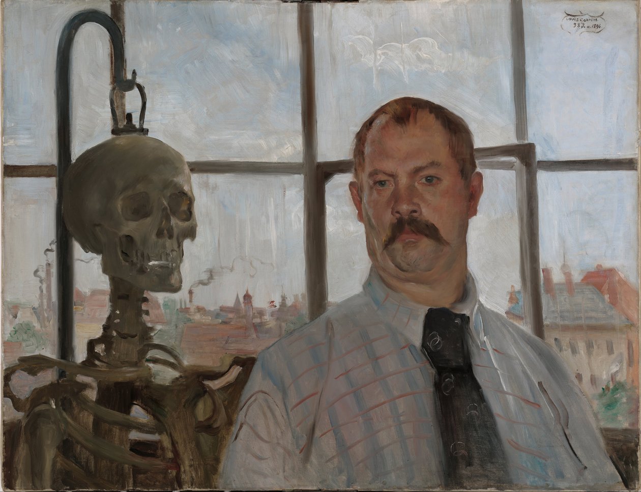 Omakuva luurankolla tekijältä Lovis Corinth
