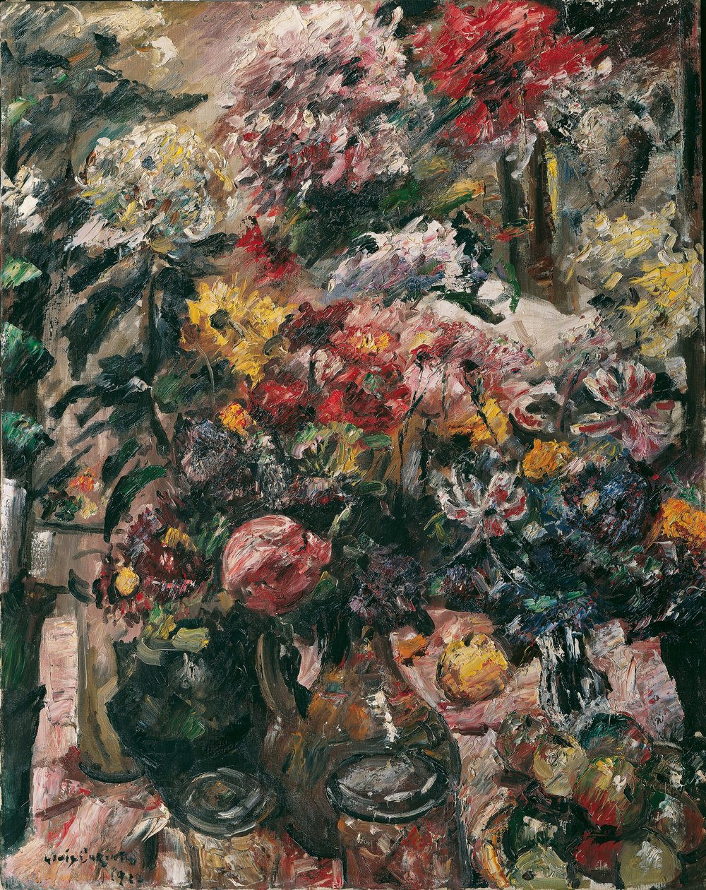 Asetelma krysanteemien ja amaryllisen kanssa, 1922. tekijältä Lovis Corinth