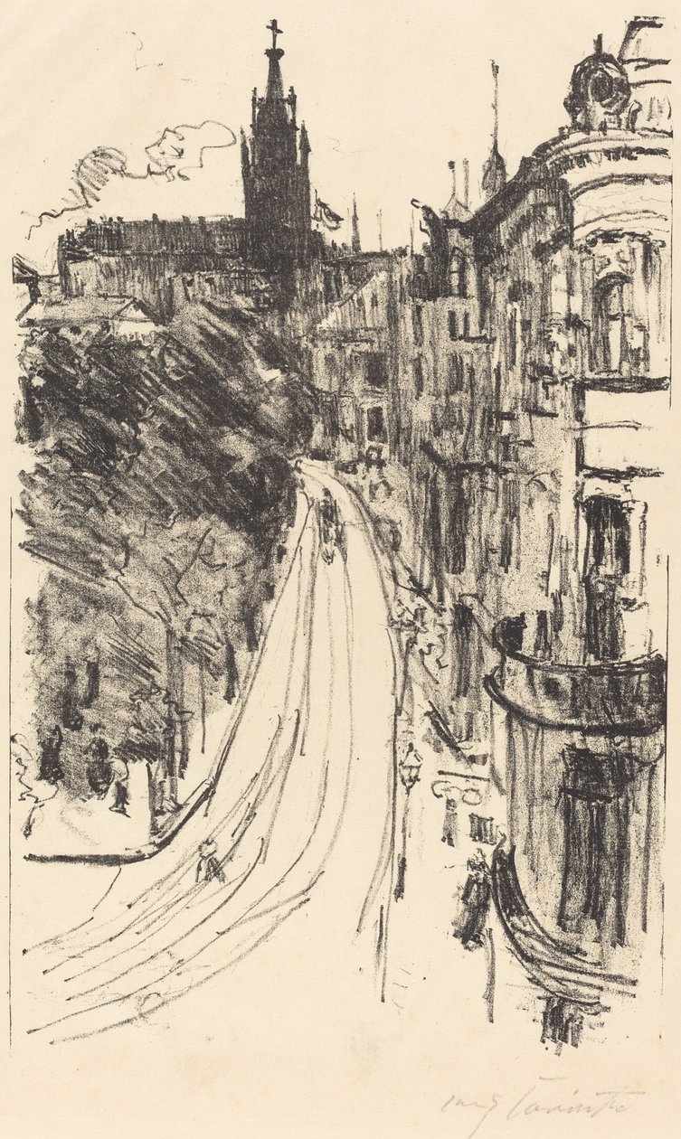 Strasse Koenigsberg Streetillä Koenigsbergissä, 1918. tekijältä Lovis Corinth