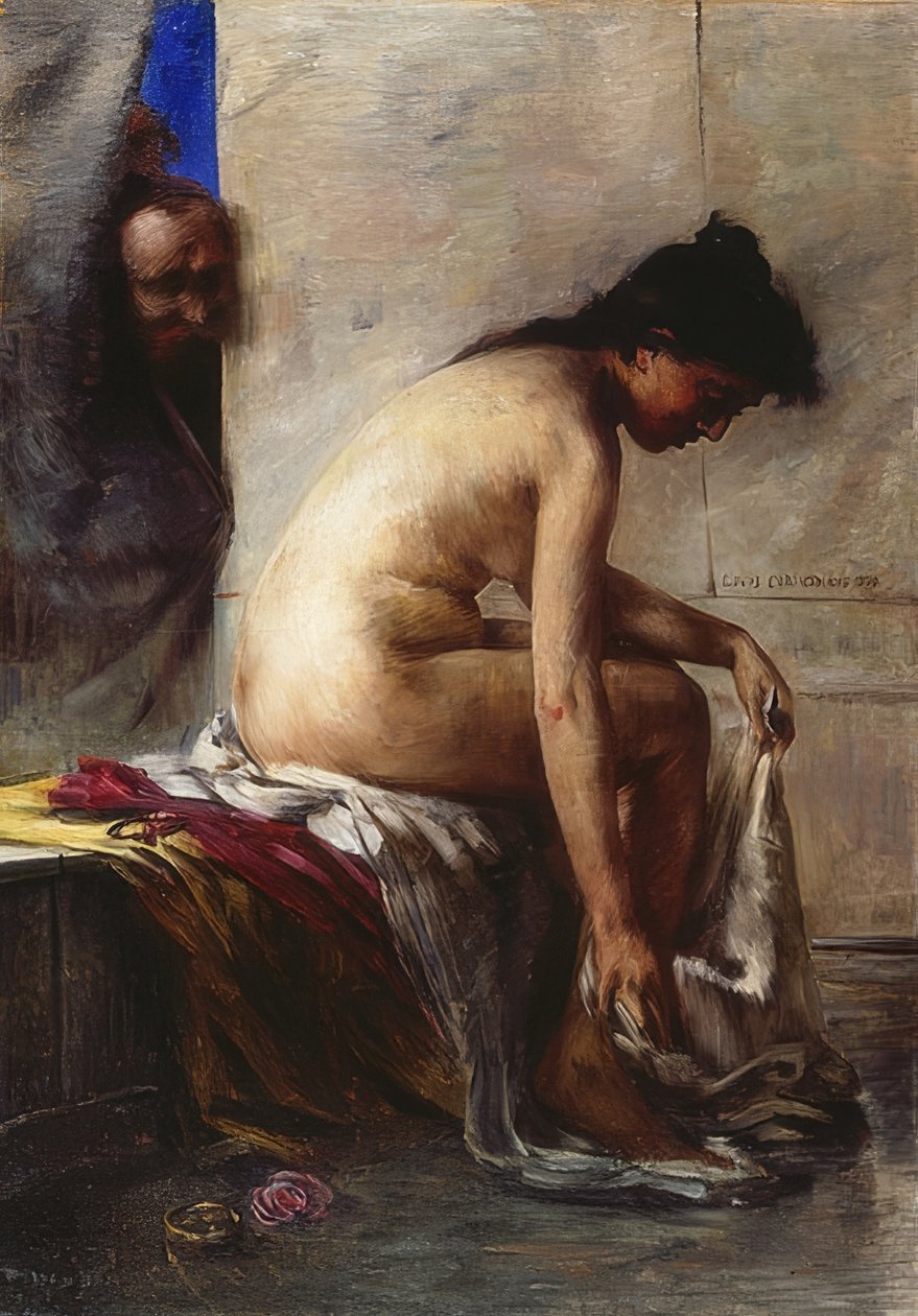 Susanna kylvyssä. 1890 tekijältä Lovis Corinth