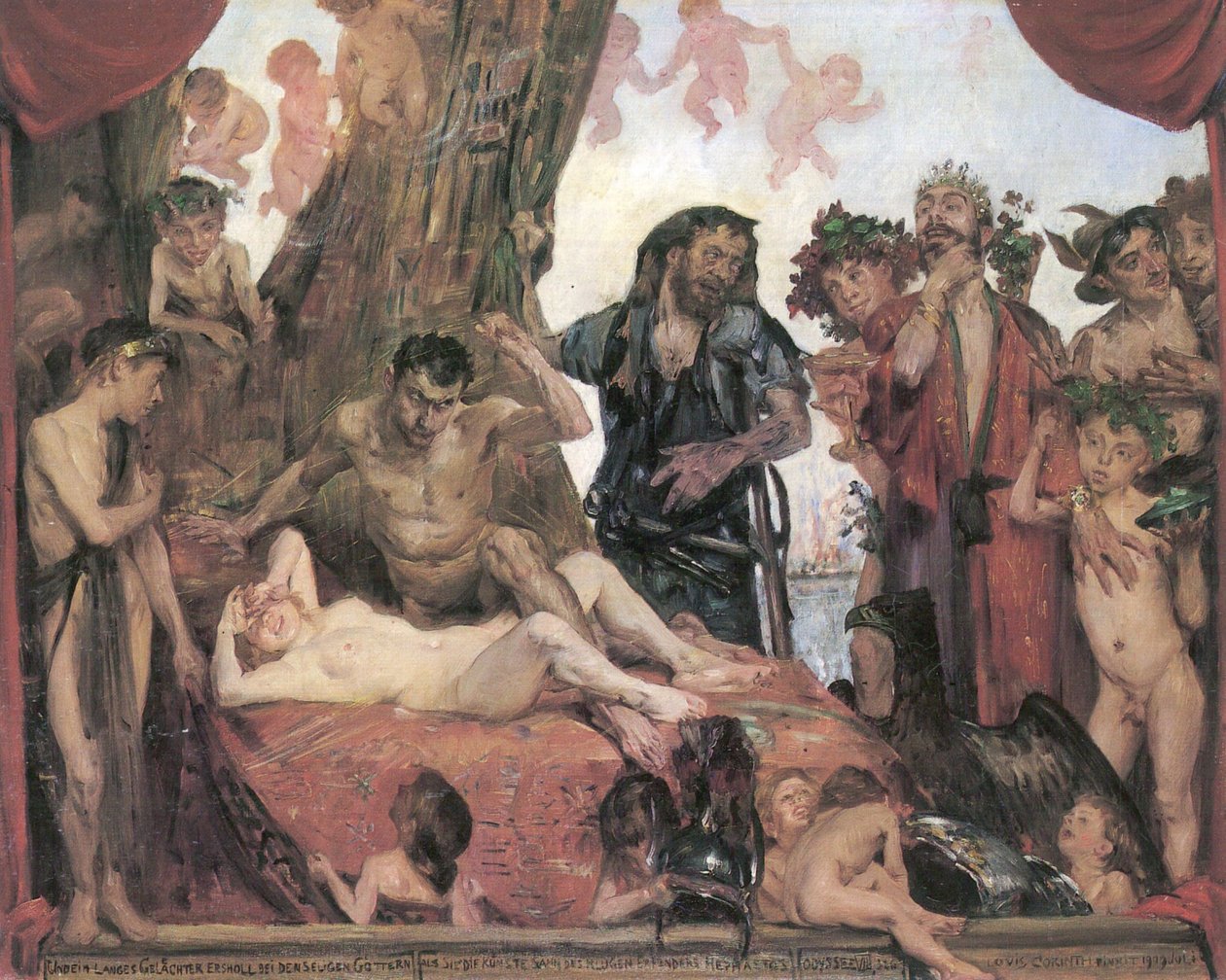 Homeroksen nauru tekijältä Lovis Corinth
