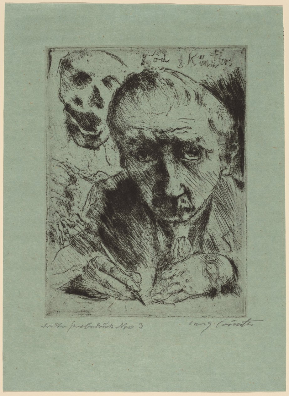 Kuolema ja taiteilija Kuolema ja taiteilija, 1920-1921. tekijältä Lovis Corinth