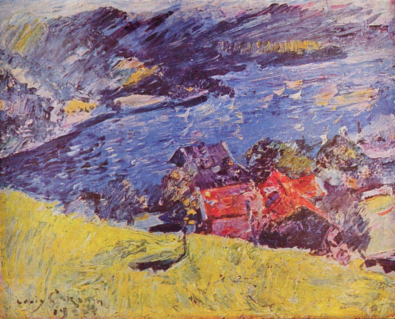 Walchensee, keltainen niitty tekijältä Lovis Corinth