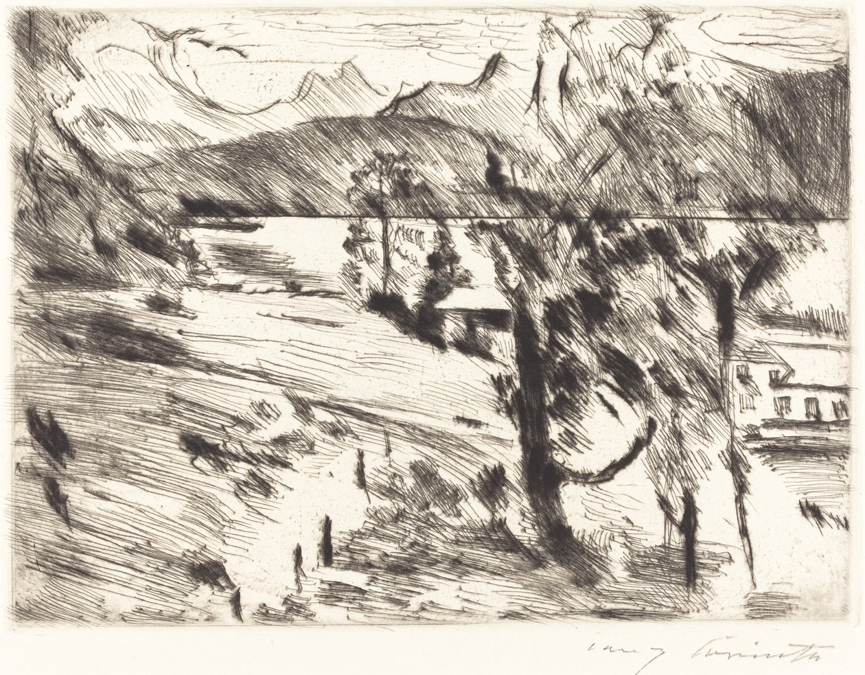 Walchensee Landschaft Walchensee Landscape, 1919. tekijältä Lovis Corinth