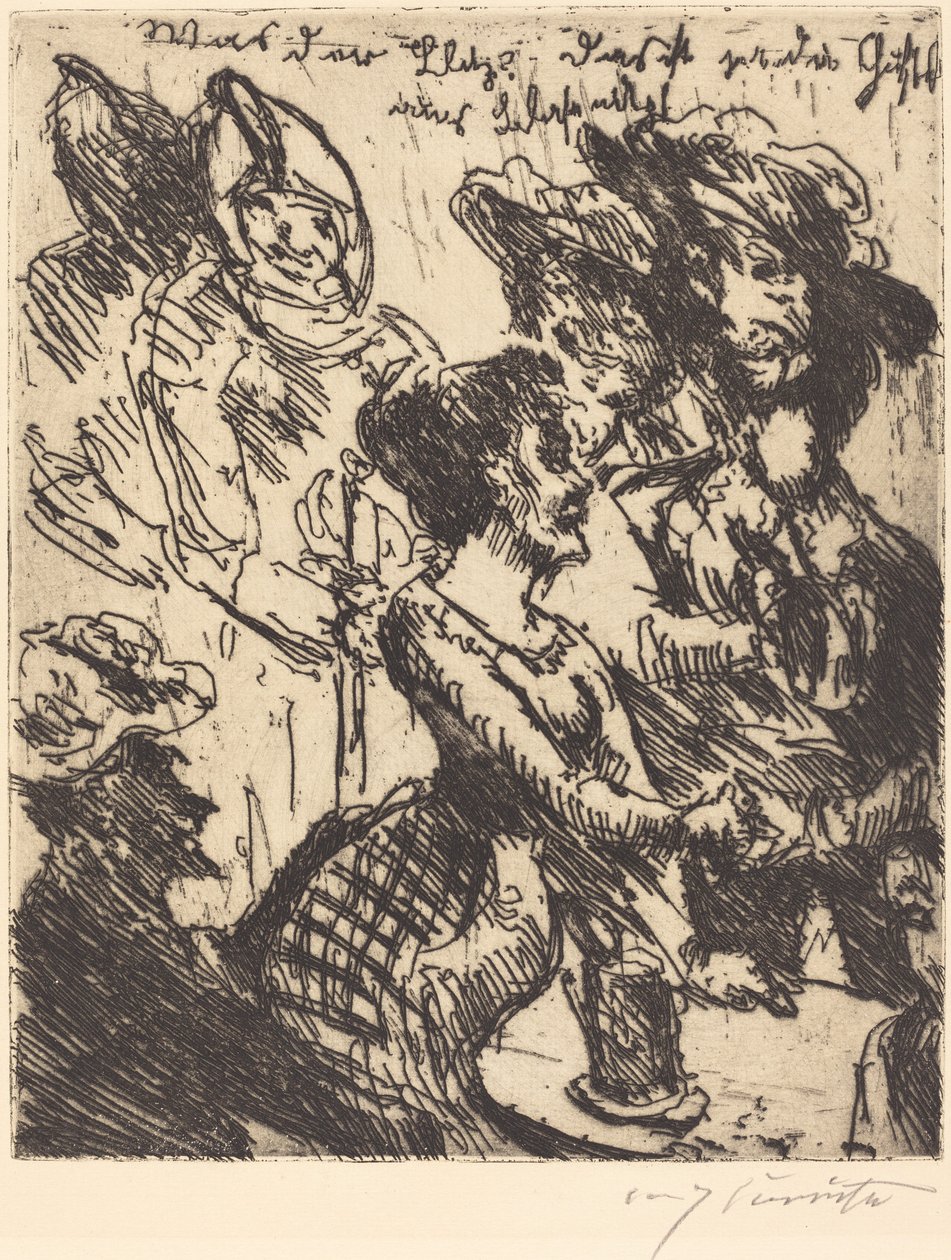 "What the blitz! Das ist ja gustel von blasewitz" ("Mitä se on! Se on Gustel von Blasewitz") tekijältä Lovis Corinth