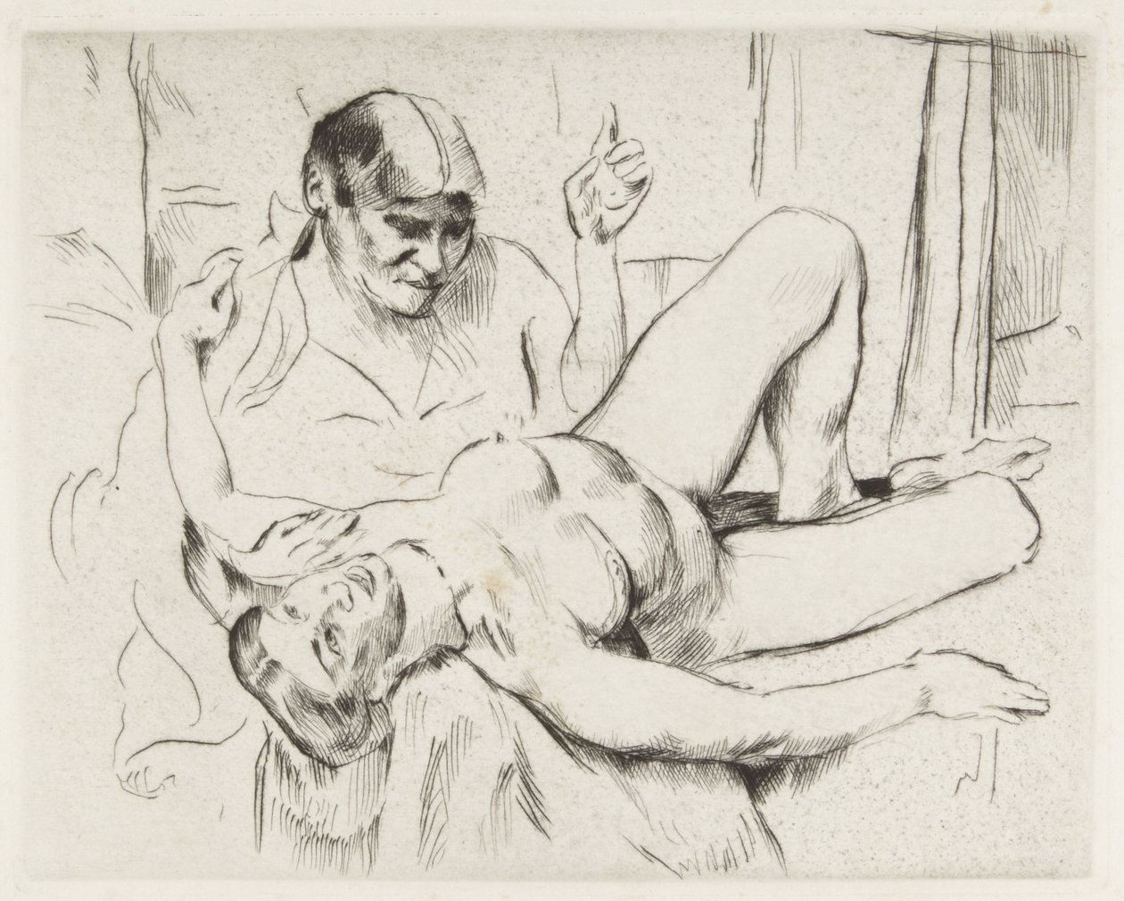 Valkoinen alaston (Ennustus) tekijältä Lovis Corinth