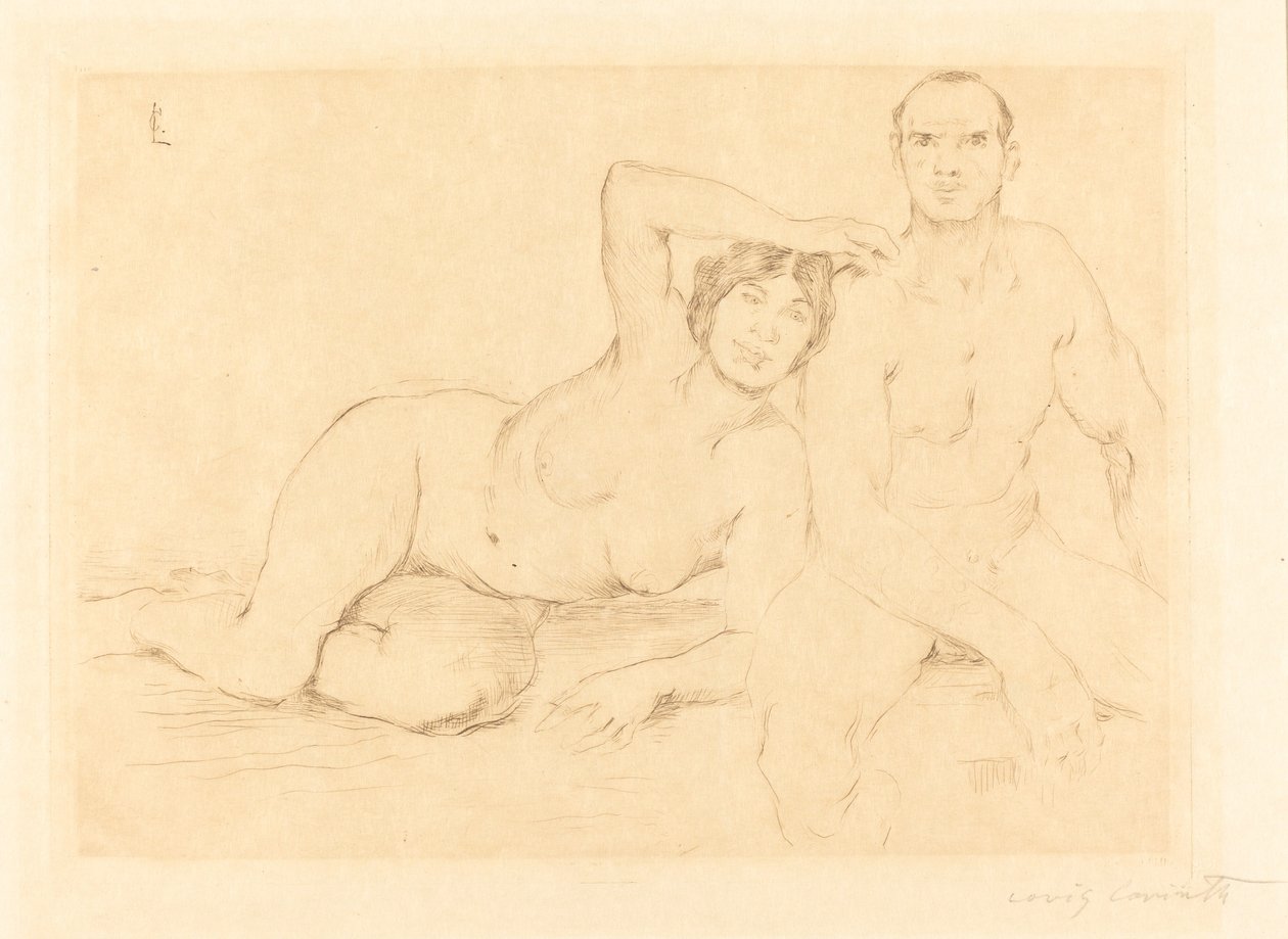 Kaksi ihmistä (kaksi alastomia) tekijältä Lovis Corinth