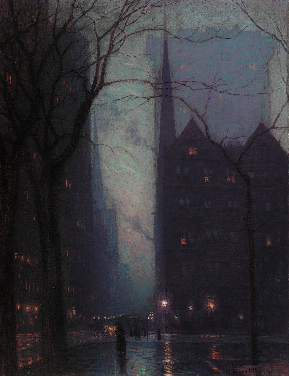 Fifth Avenue at Twilight, noin 1910 tekijältä Lowell Birge Harrison