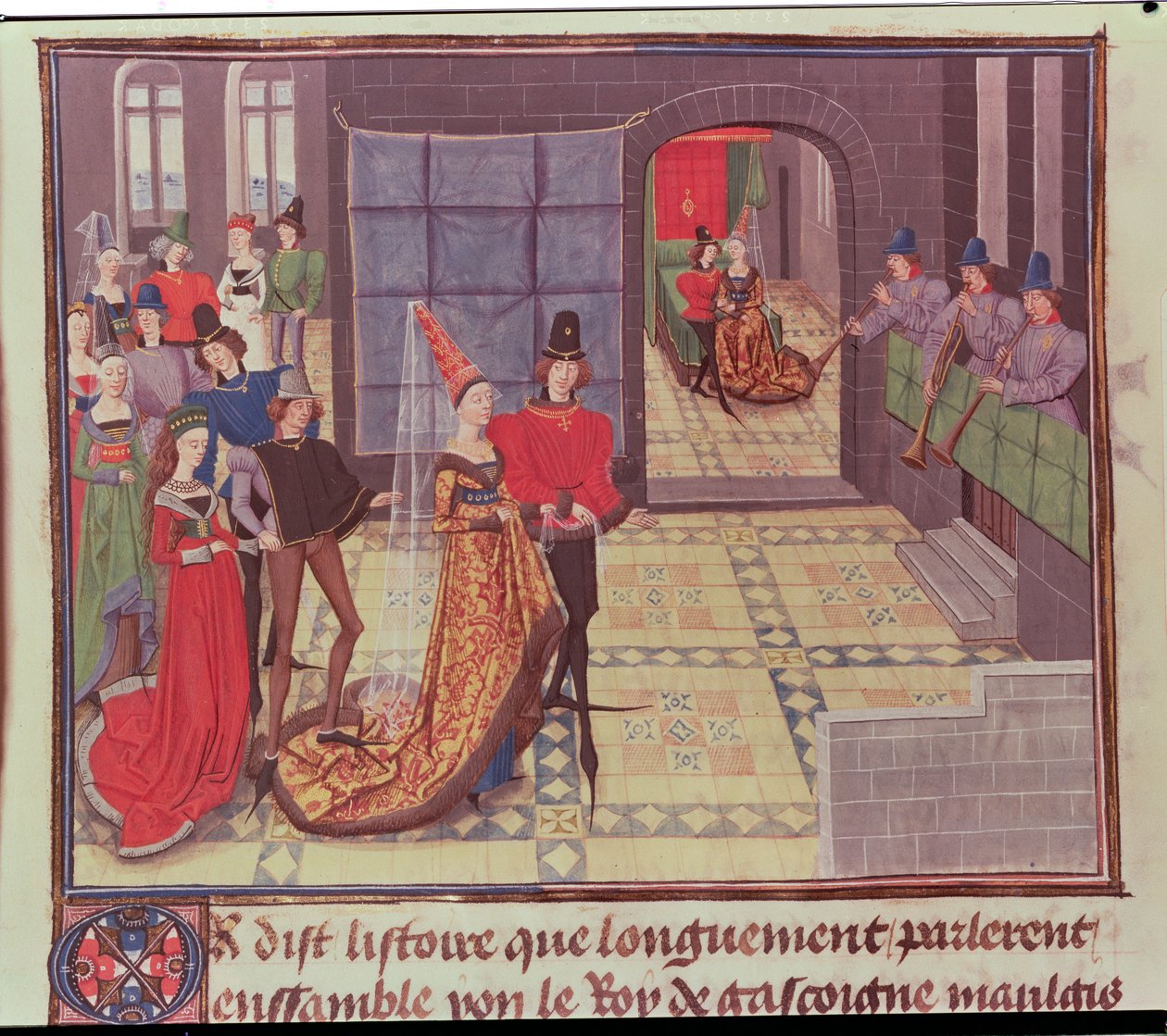 Ms 5073 f.117v Avioliitto, Renaud de Montauban -syklistä tekijältä Loyset Liedet