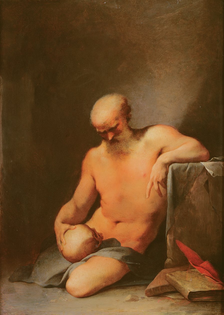 St. Jerome (öljy kuparille) tekijältä Lubin Baugin