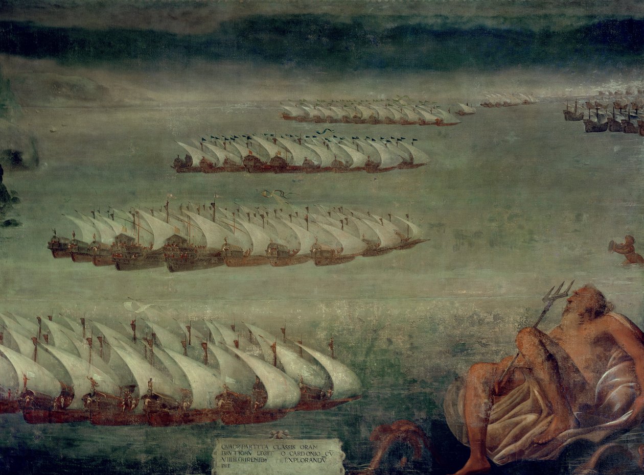 Lepanton taistelu, 7. lokakuuta 1571 tekijältä Luca Cambiaso