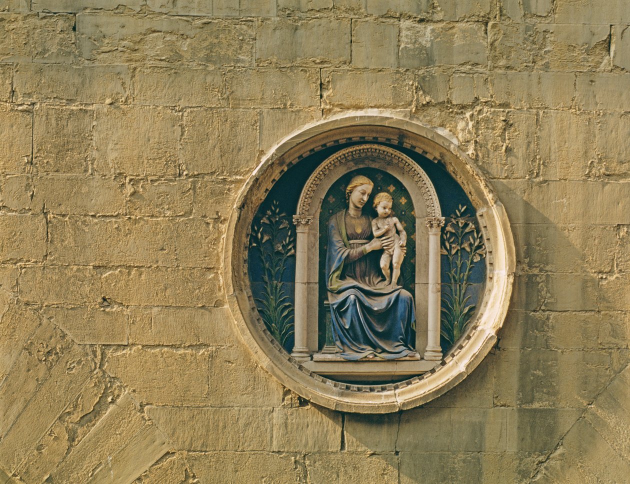 Lääkäreiden ja apteekkien kilta, 1464-65 (lasitettu terrakotta) tekijältä Luca Della Robbia