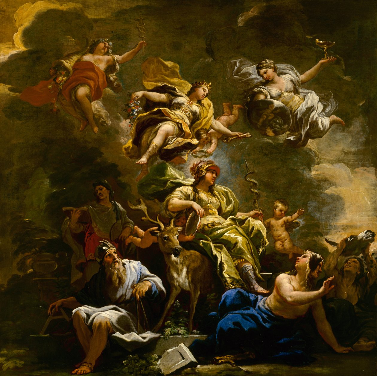 Huonekalut ja erilaiset esineet 1100- ja 1300-luvuilta tekijältä Luca Giordano