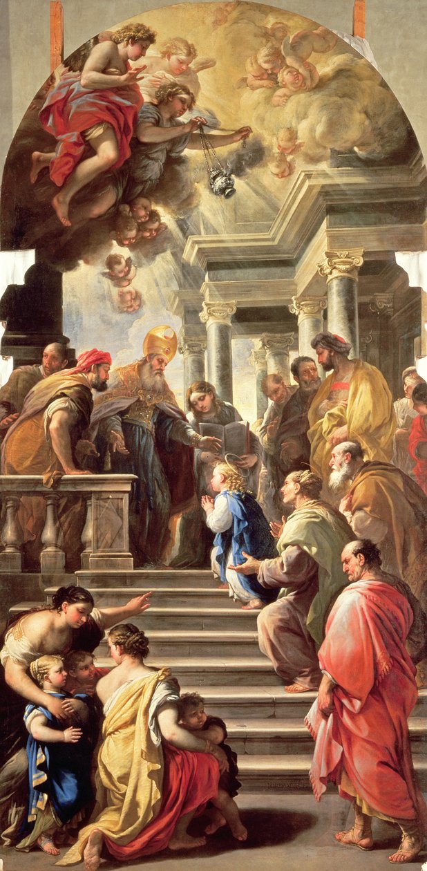 Neitsyen esitys temppelissä tekijältä Luca Giordano
