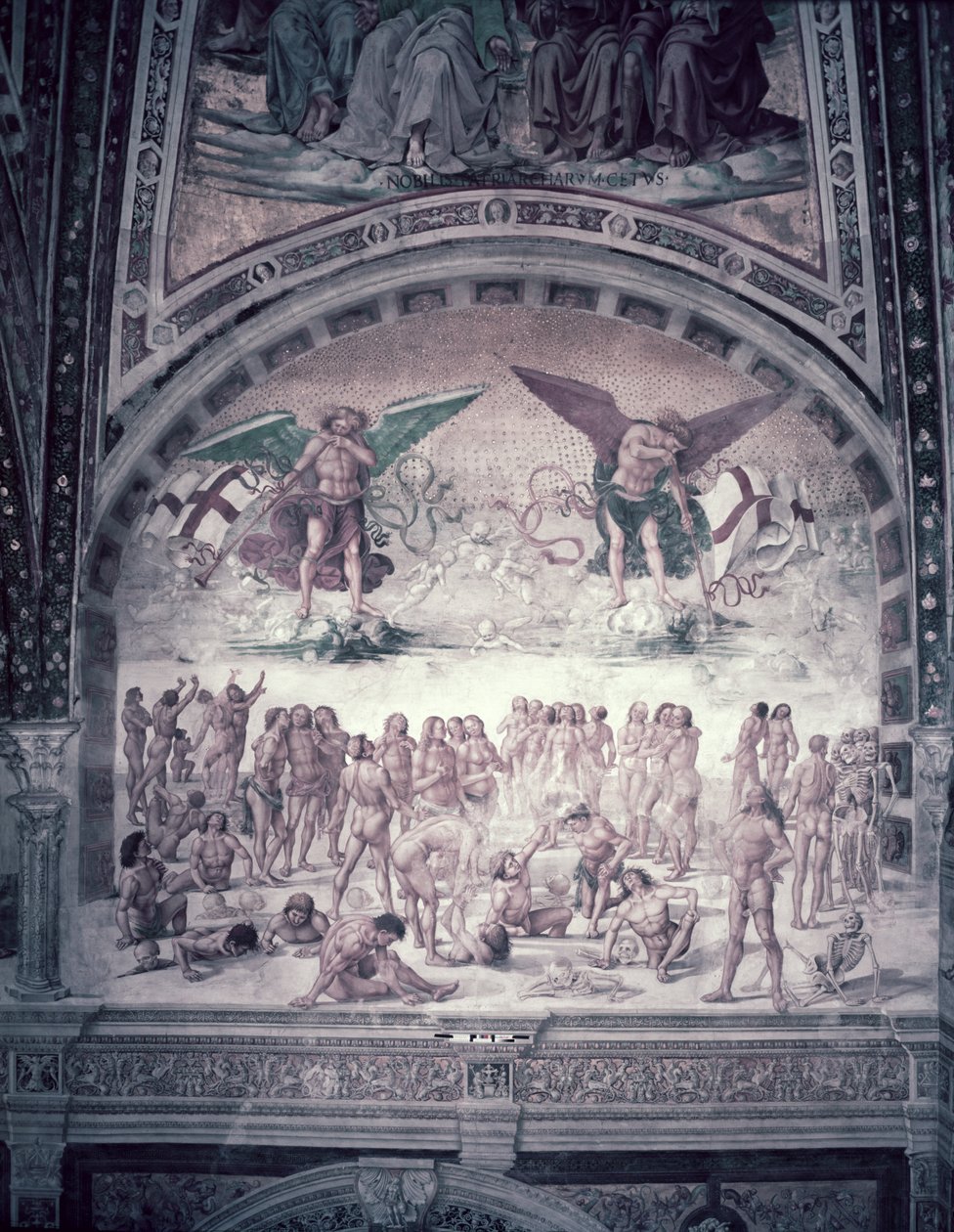 Viimeinen tuomio, Ruumiin ylösnousemus, 1499-1502 tekijältä Luca Signorelli