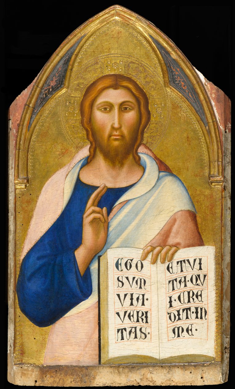 Kristuksen siunaus, n. 1355-1360 (tempera ja kultalehti paneelissa) tekijältä Luca di Tommè