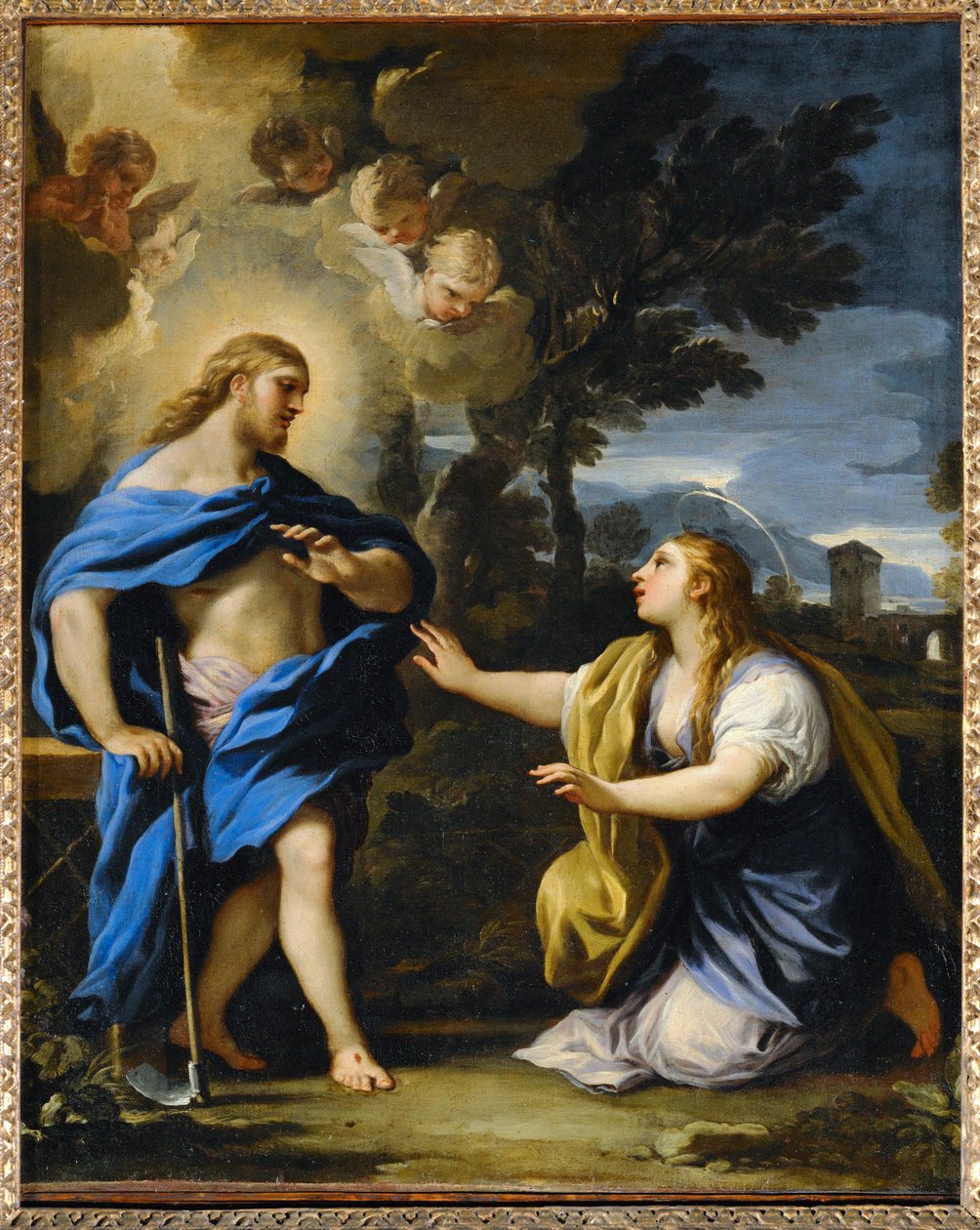 Noli me tangere. Kristus tapaa Maria Magdaleenan ylösnousemuksen jälkeen ... tekijältä Luca (circle of) Giordano