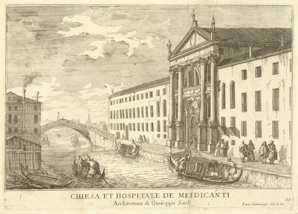 Chiesa et Hospitale de Mendicanti (levy 35) tekijältä Luca Carlevariis