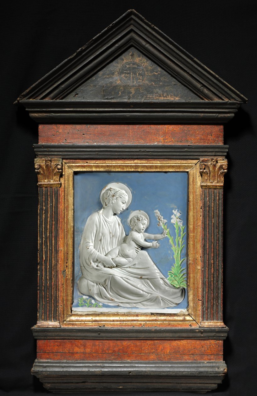 Madonna ja lapsi, n. 1460-1470. tekijältä Luca Della Robbia
