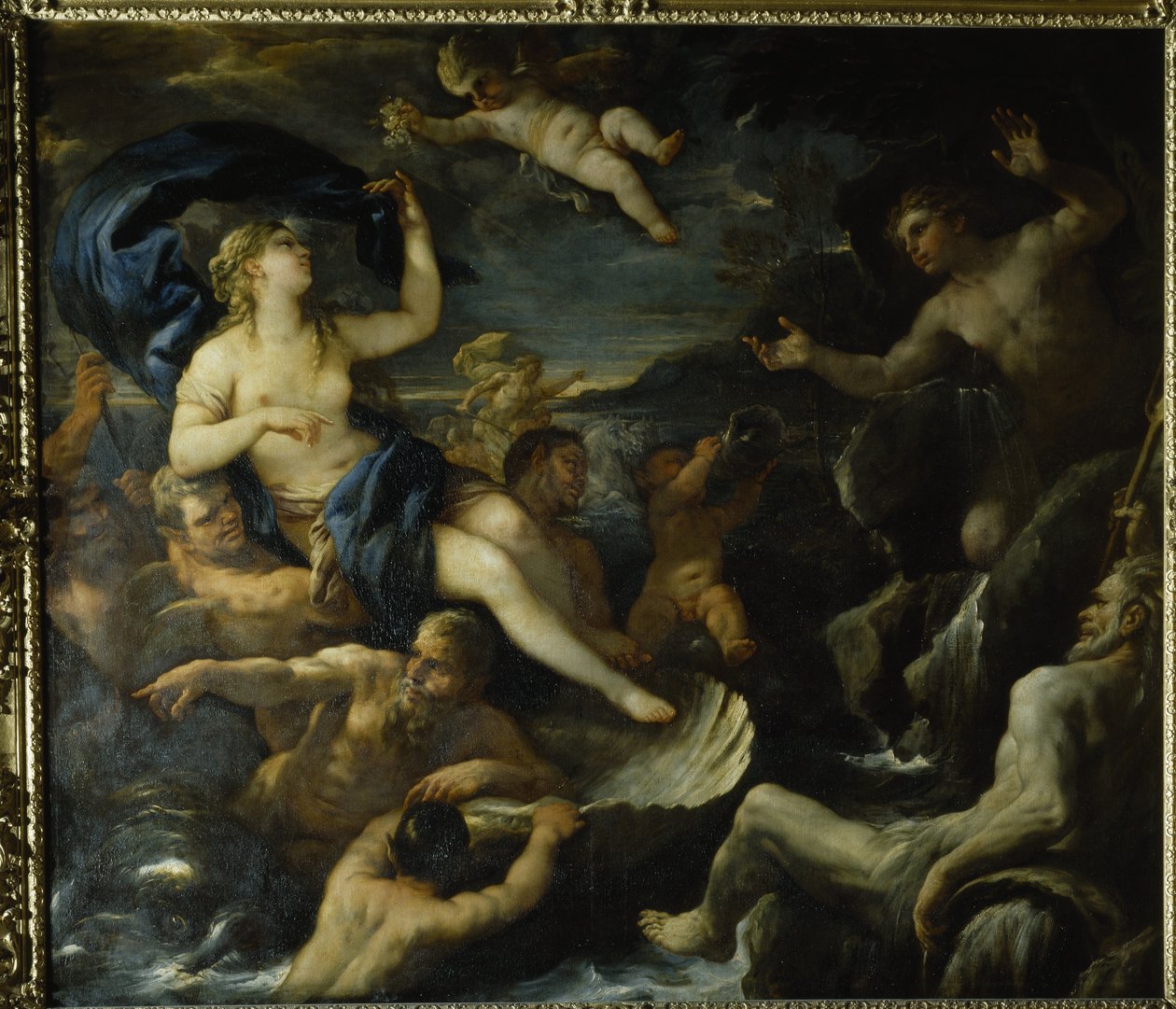 Acis ja Galatea (öljy kankaalle) tekijältä Luca Giordano