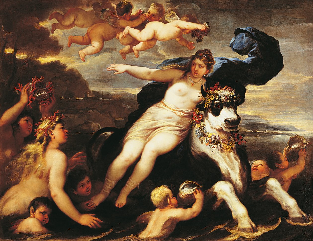 Europan liitos, Luca Giordano (1634-1705), öljy kankaalle tekijältä Luca Giordano