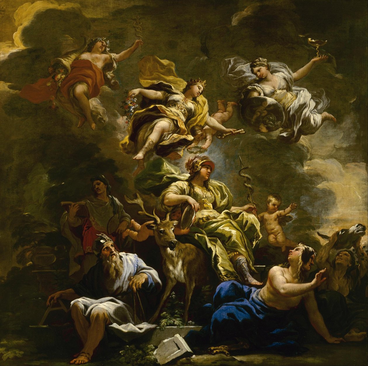Varovaisuuden allegoria tekijältä Luca Giordano