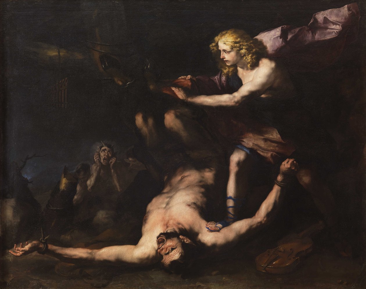 Apollo ja Marsyas, n. 1660. tekijältä Luca Giordano