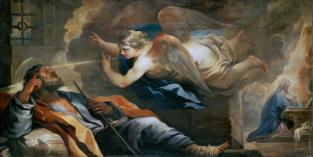 Barokki: Pyhän Joosefin unelma par Giordano, Luca (1632-1705), n. 1696. Öljy kankaalle, 97x187. Taidehistoriallinen museo, Vienne tekijältä Luca Giordano