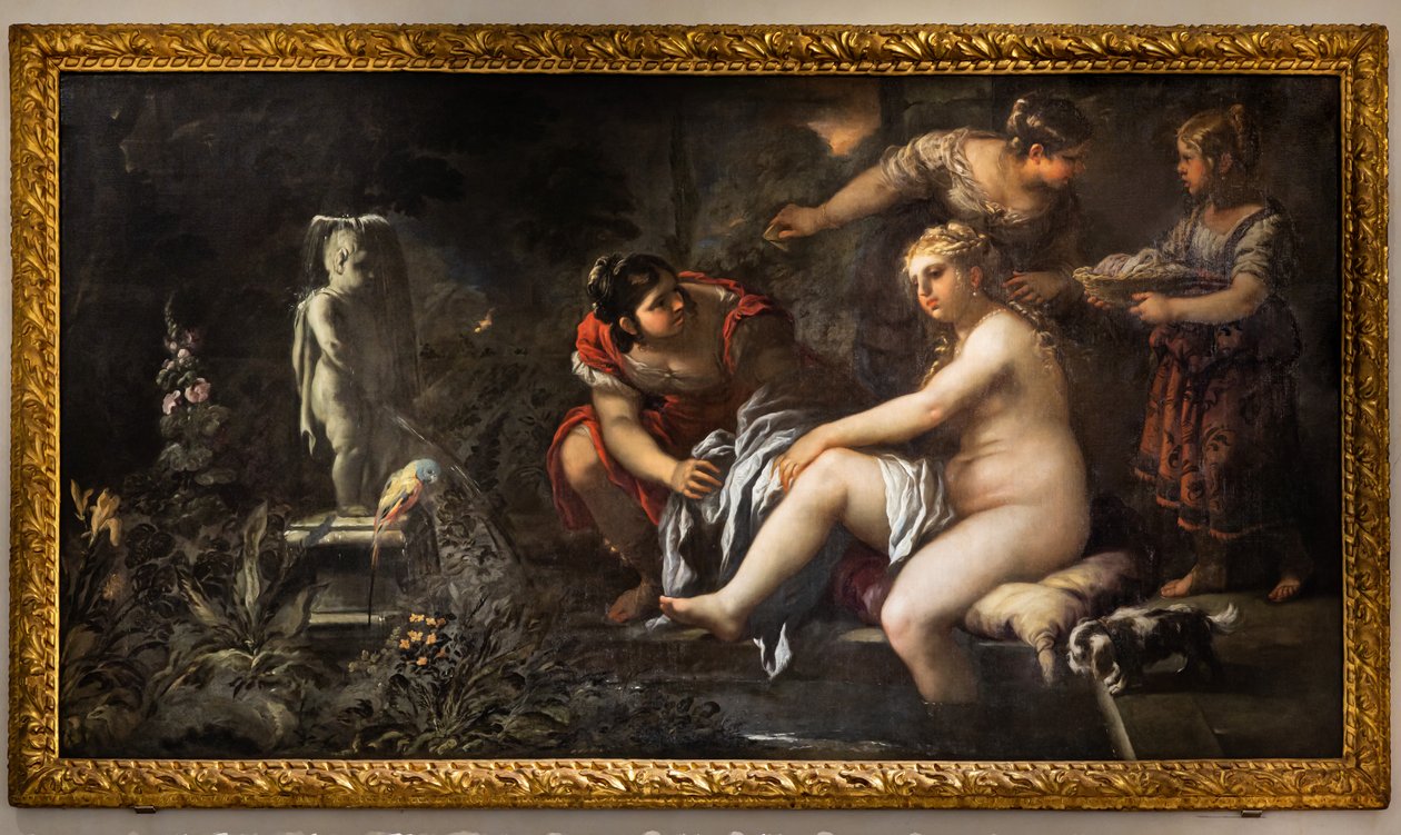 Bathsheba, 1500-luvun toinen puoli (öljy kankaalle) tekijältä Luca Giordano