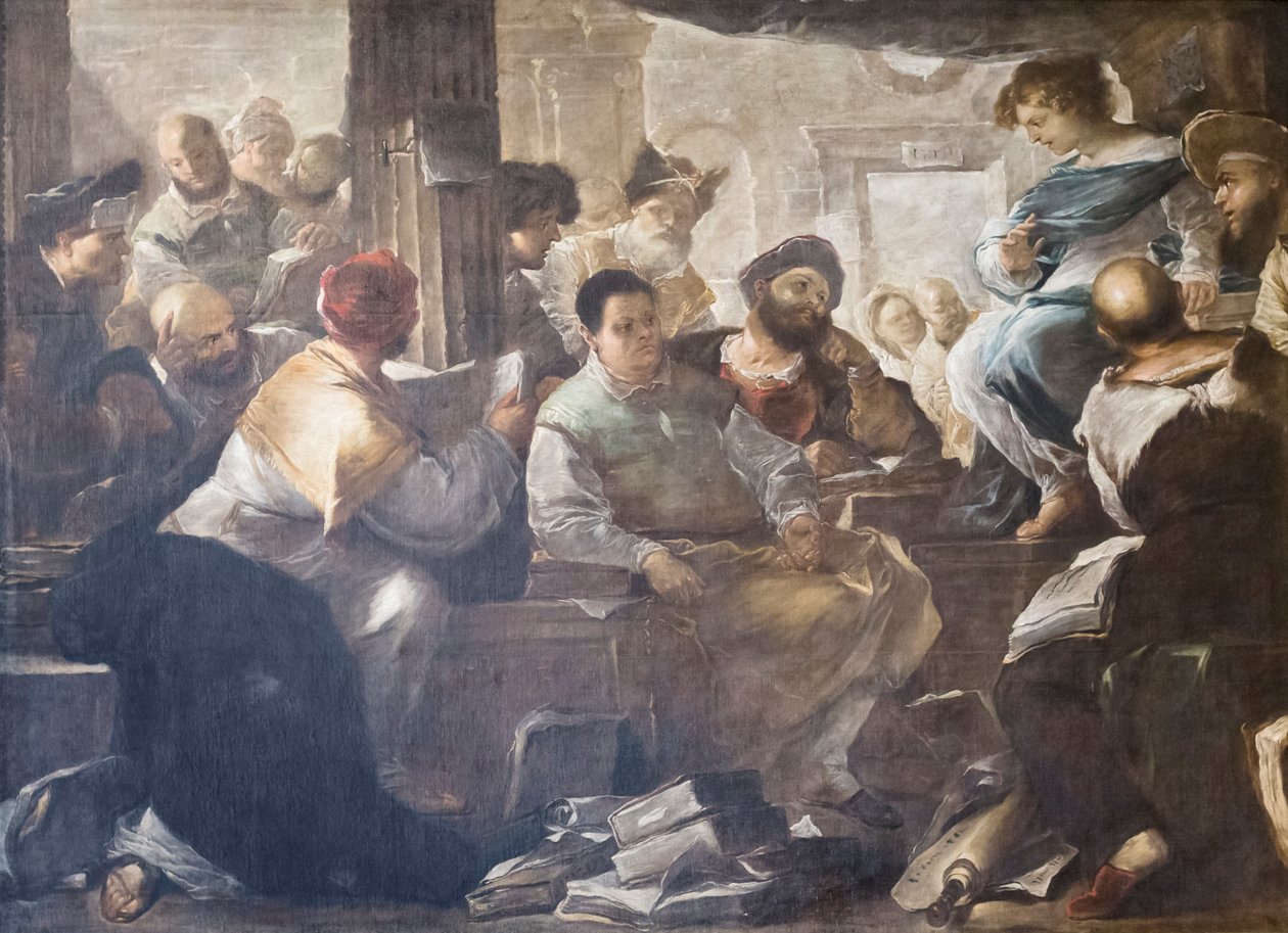 Kristus lääkäreiden joukossa tekijältä Luca Giordano