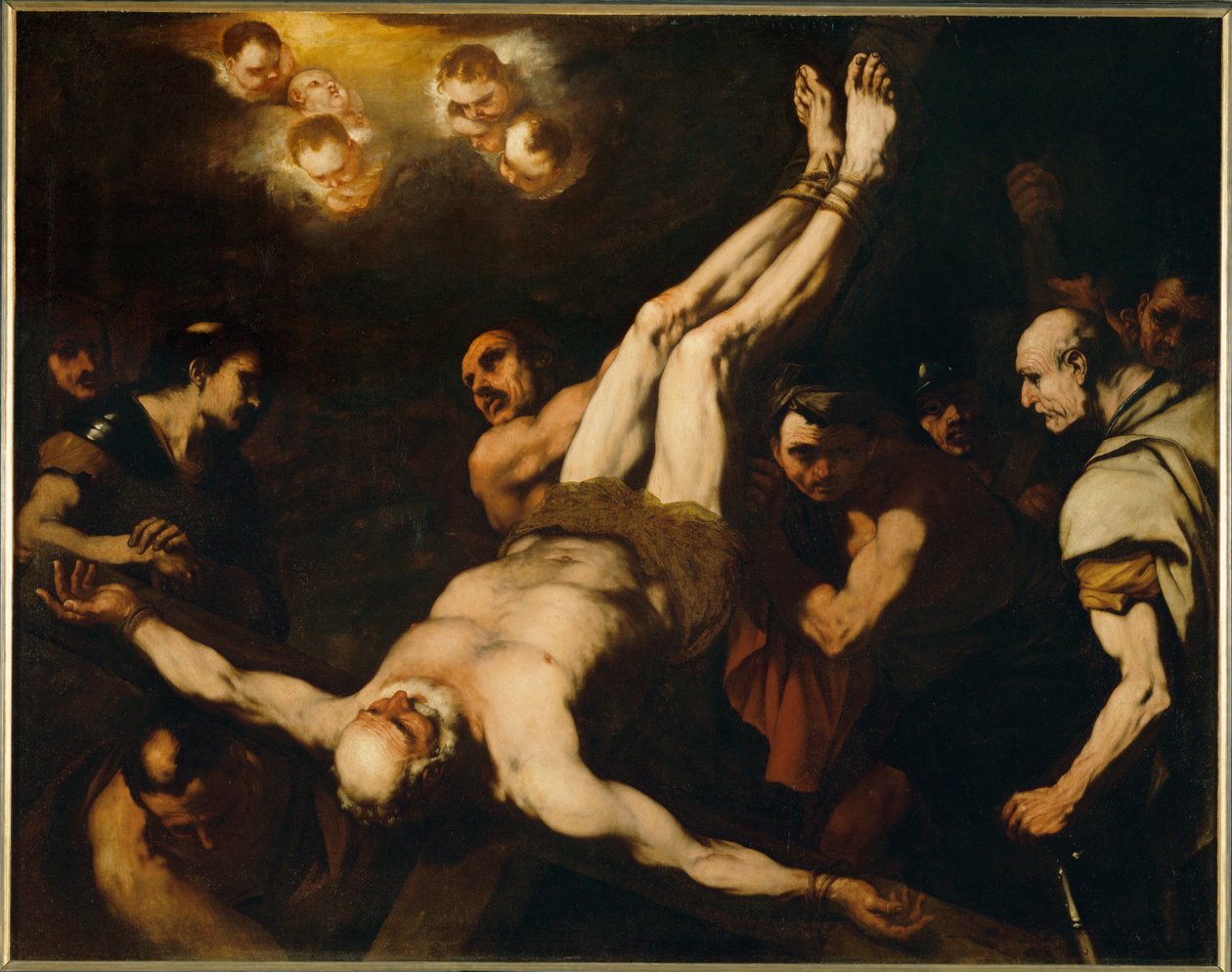 Pyhän Pietarin ristiinnaulitseminen ... (maalaus kankaalle) tekijältä Luca Giordano
