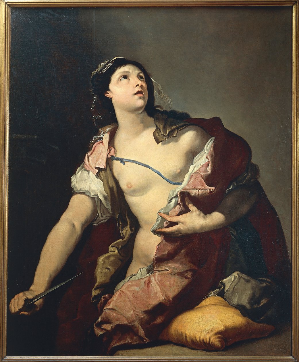 Lucretian kuolema, Luca Giordano, öljy kankaalle tekijältä Luca Giordano