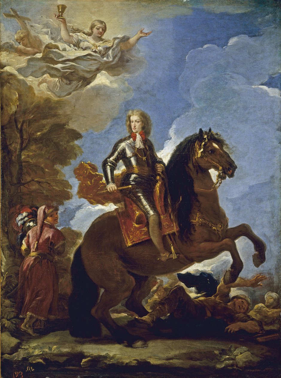 Espanjalaisen Kaarle II:n ratsastusmuotokuva ennen vuotta 1694 tekijältä Luca Giordano