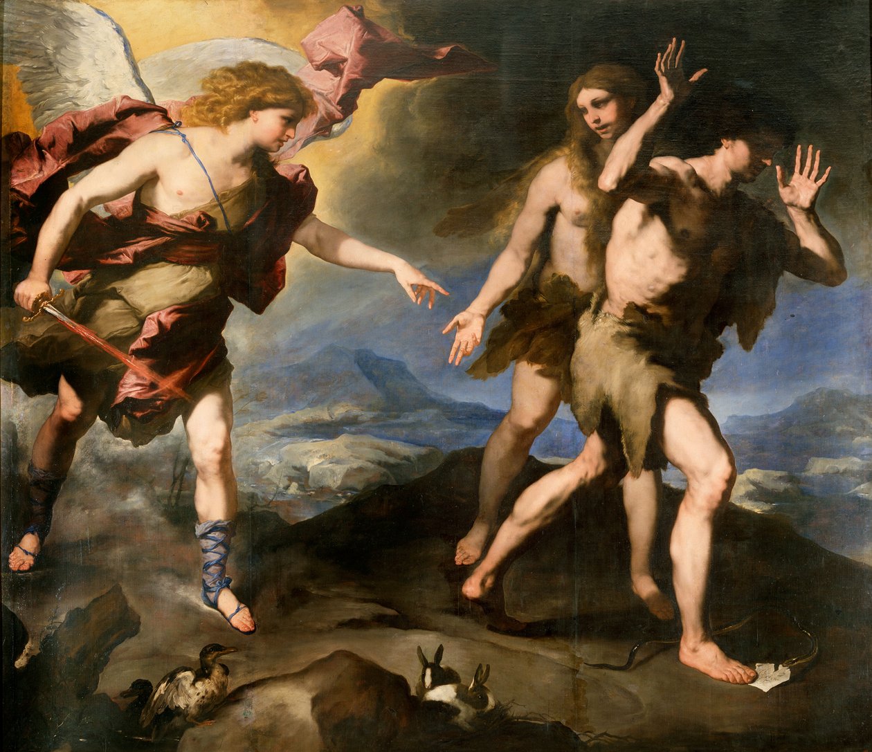 Karkotus paratiisista, 1600-luvun toinen puoli tekijältä Luca Giordano