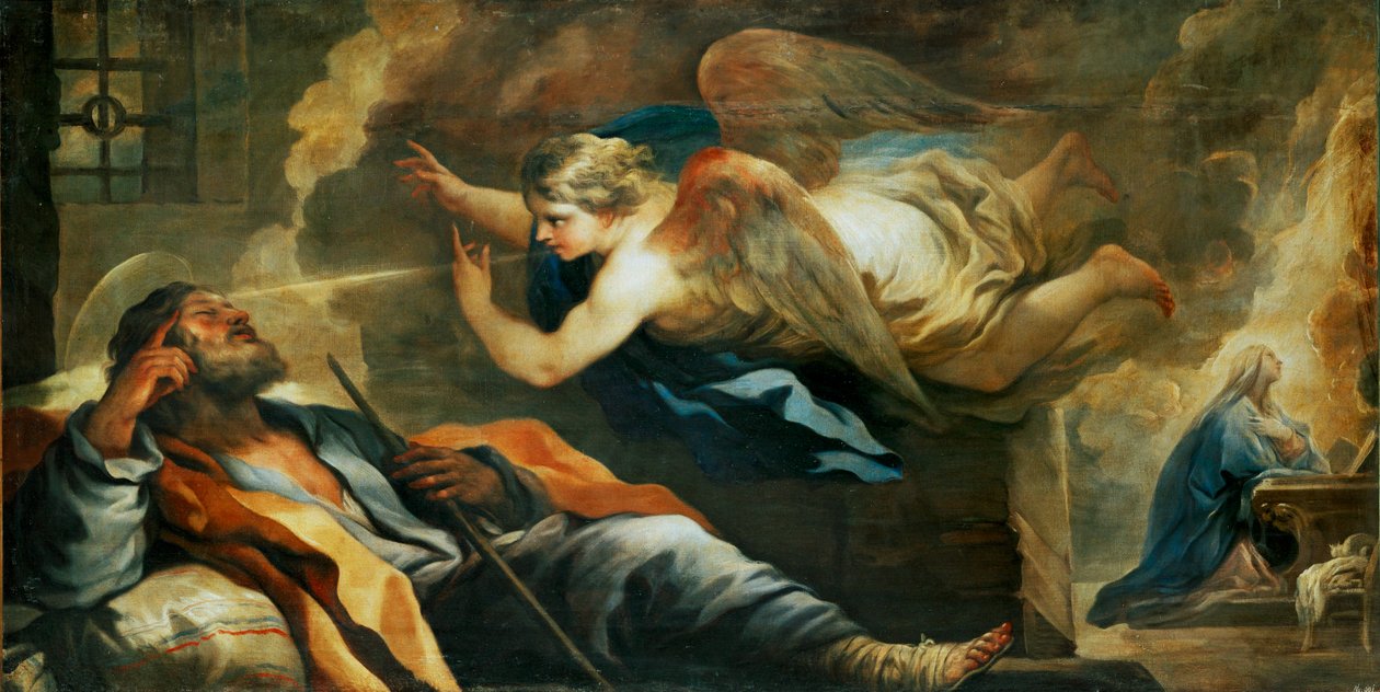Joosefin uni ... (maalaus kankaalle) tekijältä Luca Giordano