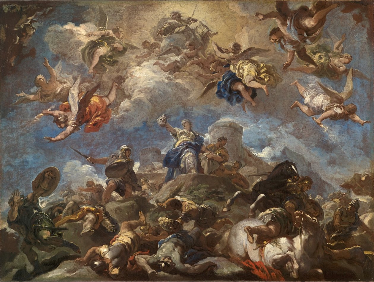 Judith esittelee Holoferneksen päätä tekijältä Luca Giordano