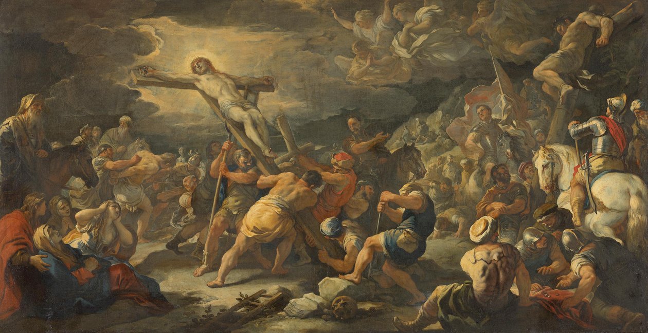 Ristin pystyttäminen tekijältä Luca Giordano