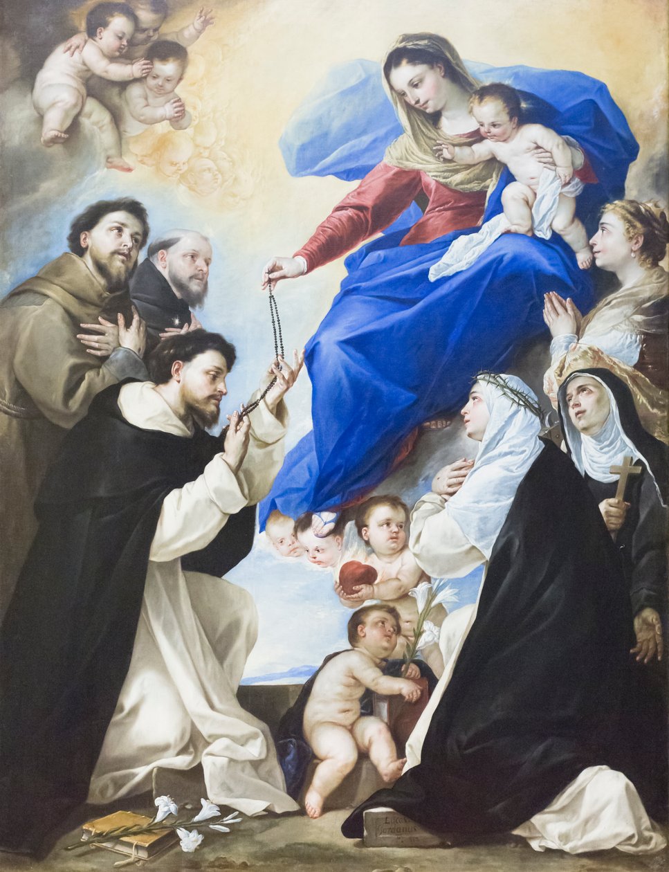 Ruusukon Madonna tekijältä Luca Giordano