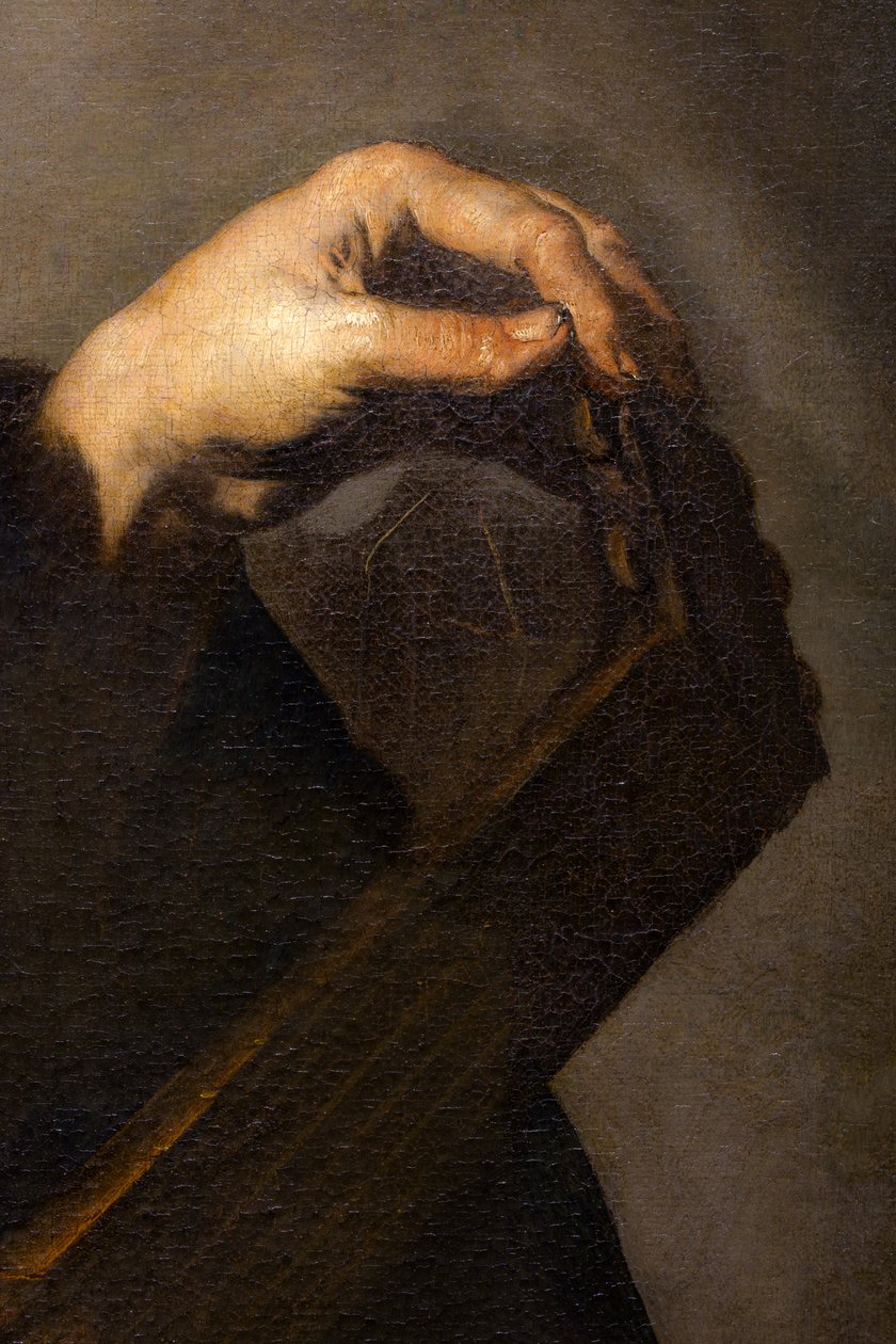 Muusikko virittää luuttua (yksityiskohta) tekijältä Luca Giordano