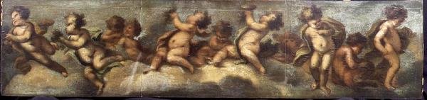 Putti disporting (paperi kankaalle) (lisätietoja 67088-90) tekijältä Luca Giordano