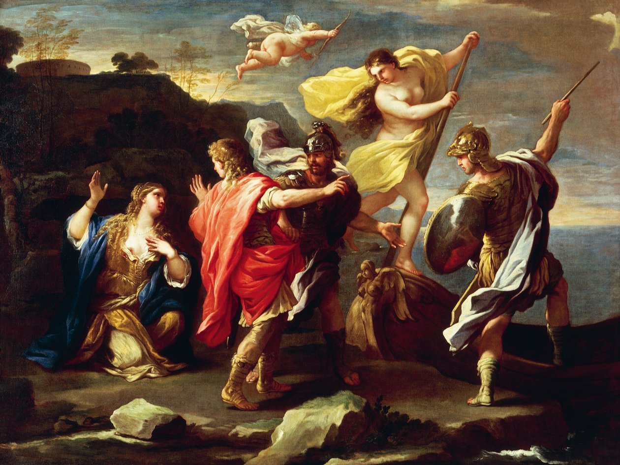 Rinaldo ja Armida, Luca Giordano, öljy kankaalle tekijältä Luca Giordano