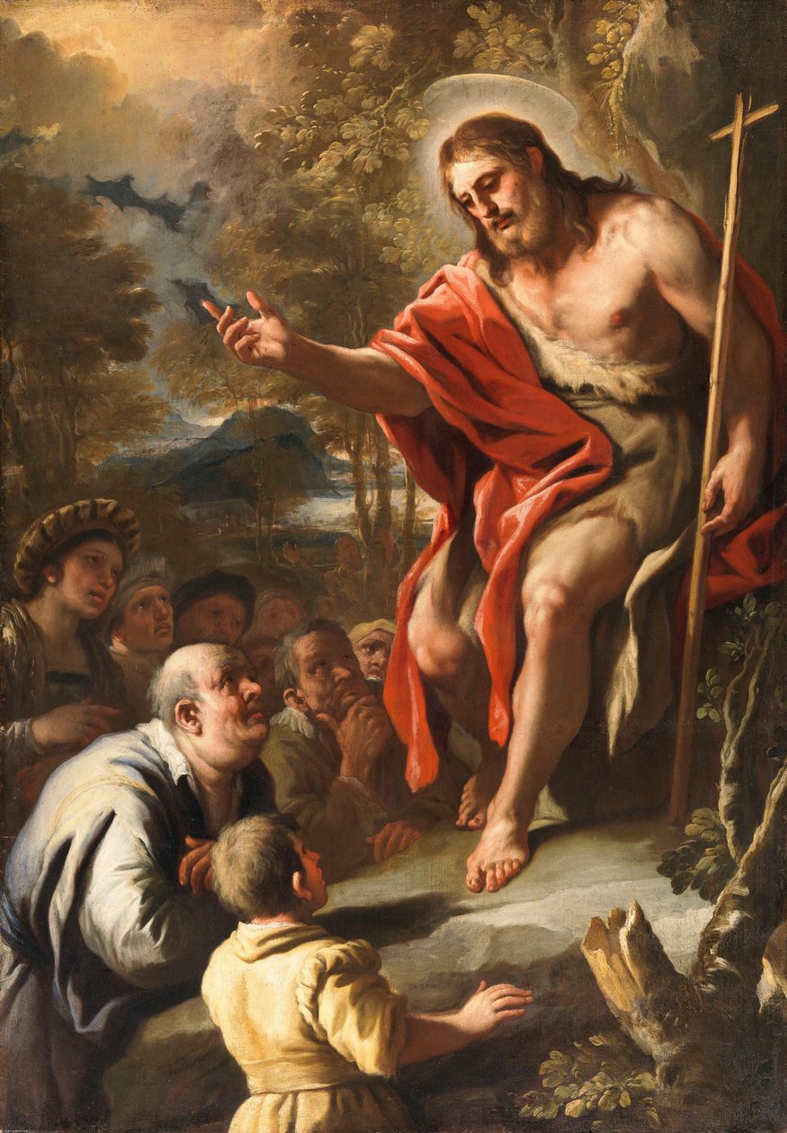 Der heilige Johannes predigt in der Wildnis tekijältä Luca Giordano
